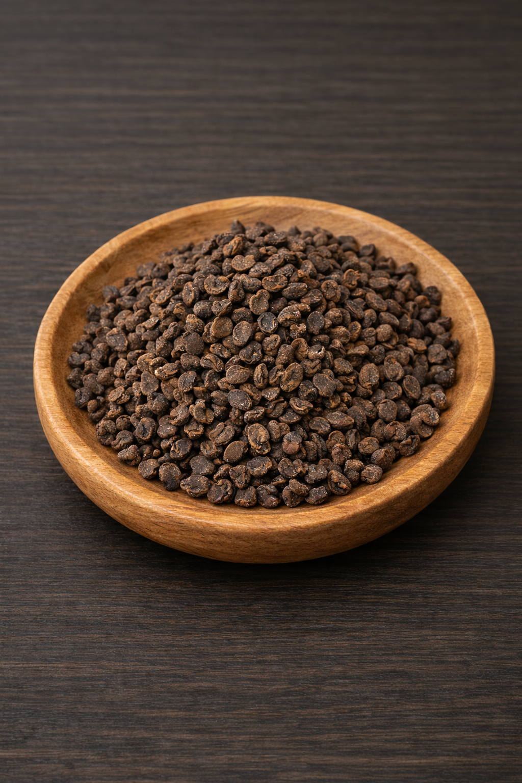 Hibiscus seeds in dense dark textured detail